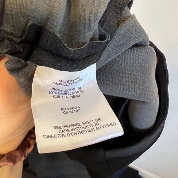 Helmut Lang Black Lamb Leather Low Rise Skinny Pants - Picture 9 of 10